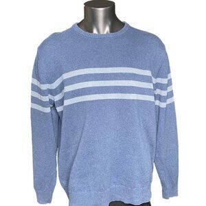 Mens Cherokee Sweater Charcoal Blue Scoop Neck Size XXL Strip u